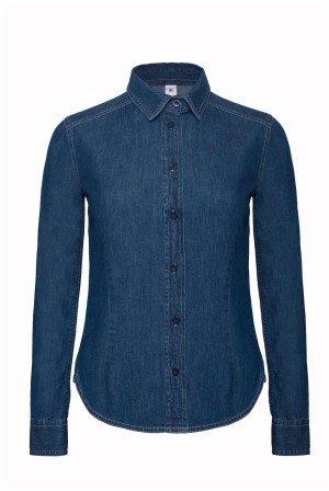 Denim Twill Bluse langarm - Reklamnepredmety