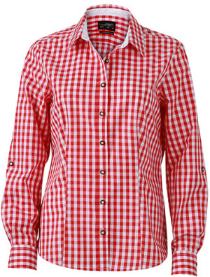 Karo Popeline Trachten Bluse - Reklamnepredmety