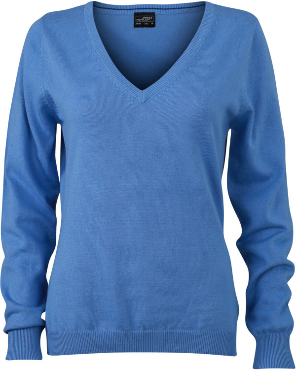 Damen V-Neck Pullover