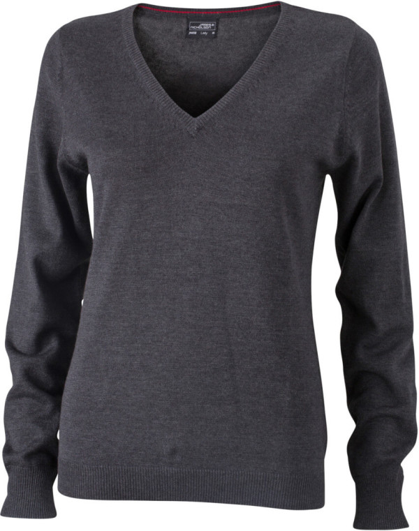 Damen V-Neck Pullover
