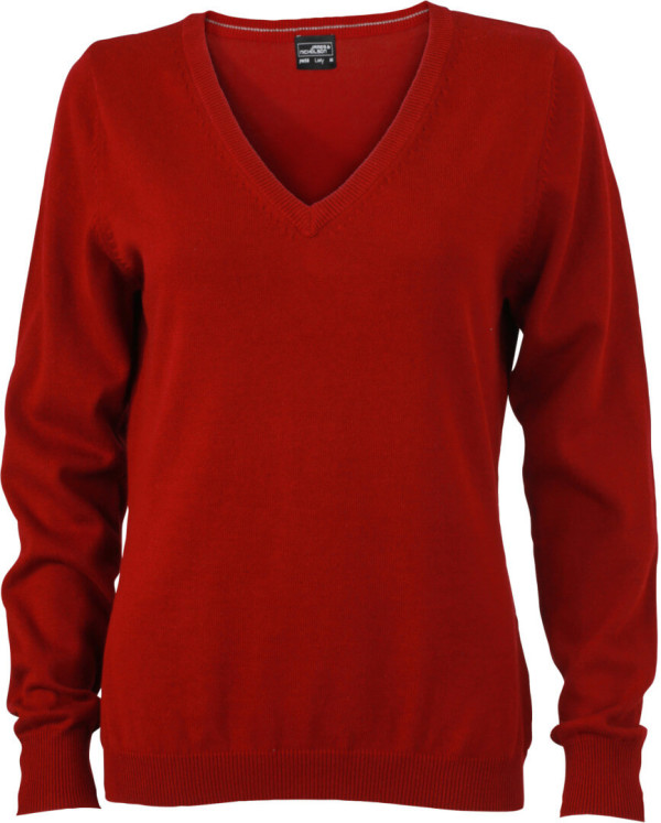 Damen V-Neck Pullover