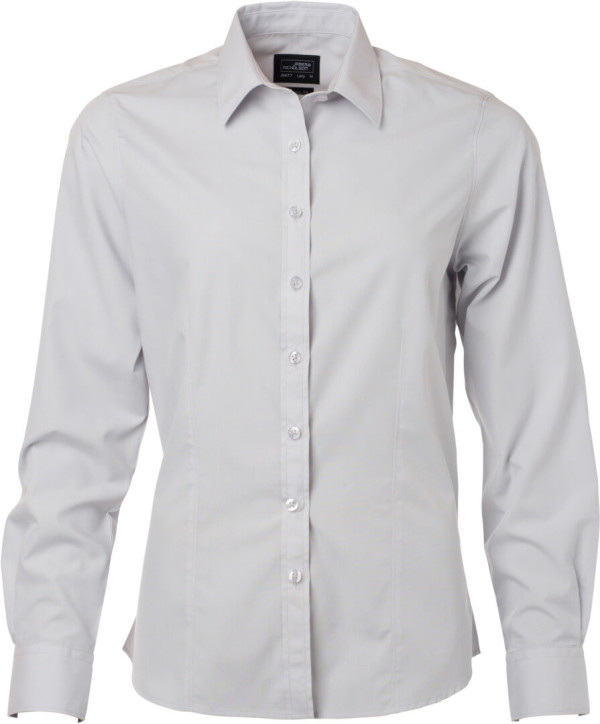 Popeline Bluse langarm