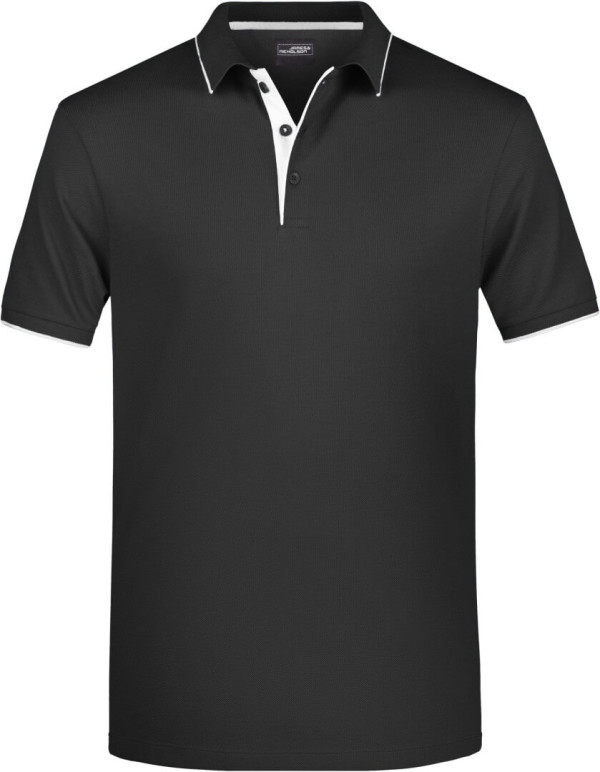 Herren Piqué Polo Stripe