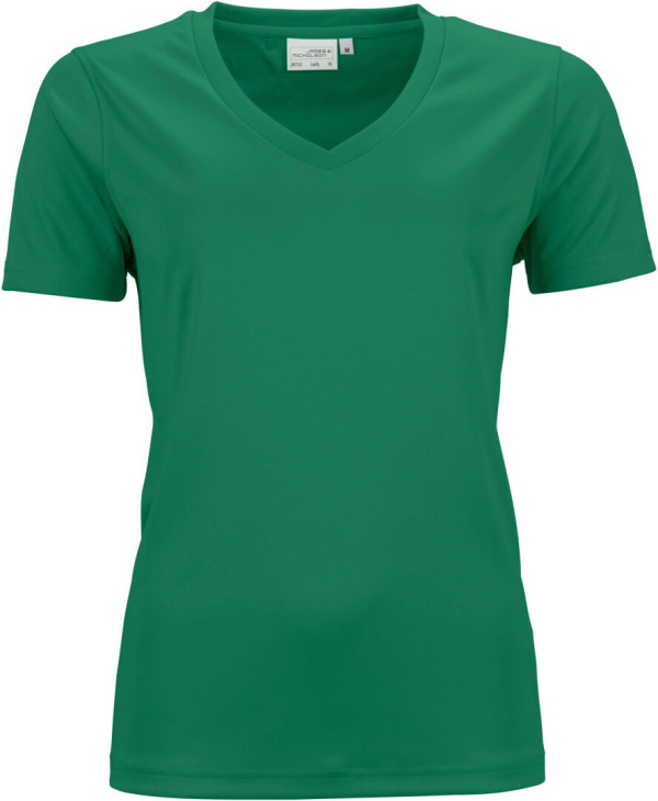 Damen V-Neck Sport T-Shirt