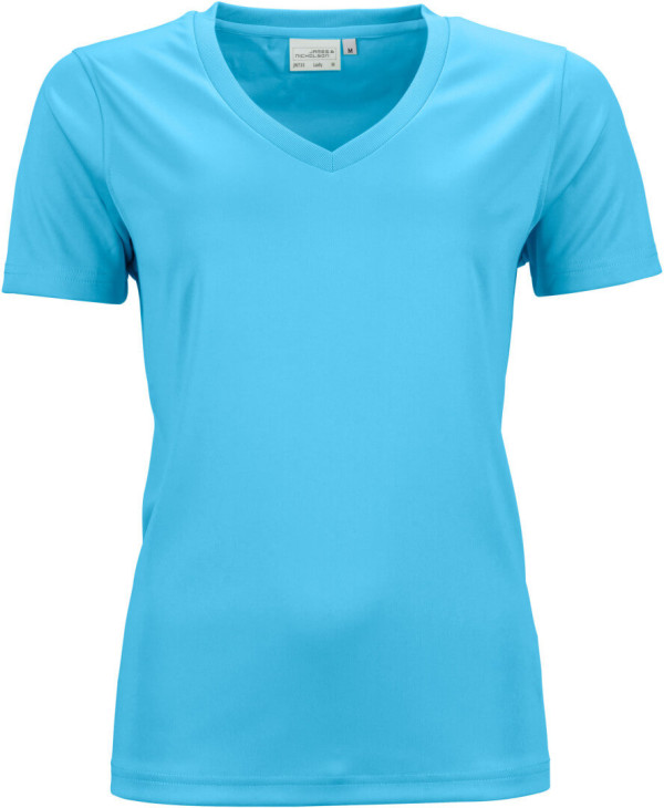 Damen V-Neck Sport T-Shirt