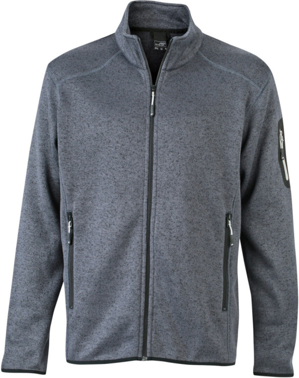 Herren Strickfleece Jacke