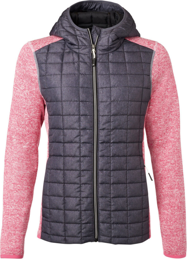 Damen Hybrid Strickfleecejacke