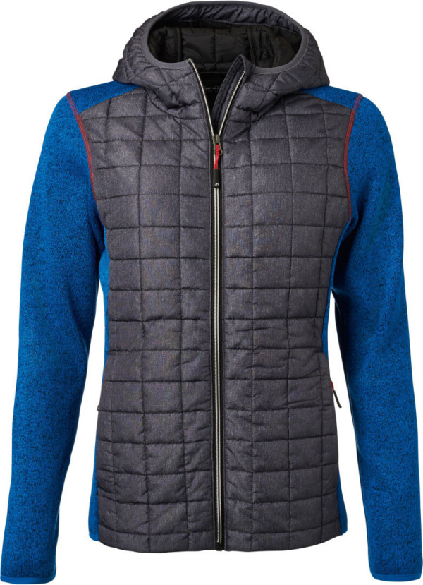 Damen Hybrid Strickfleecejacke