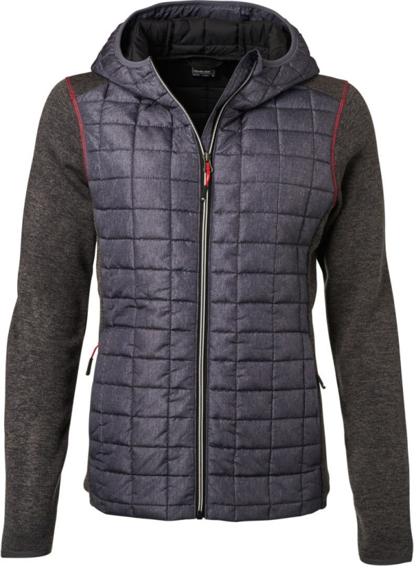 Damen Hybrid Strickfleecejacke
