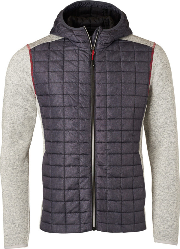 Herren Hybrid Strickfleecejacke