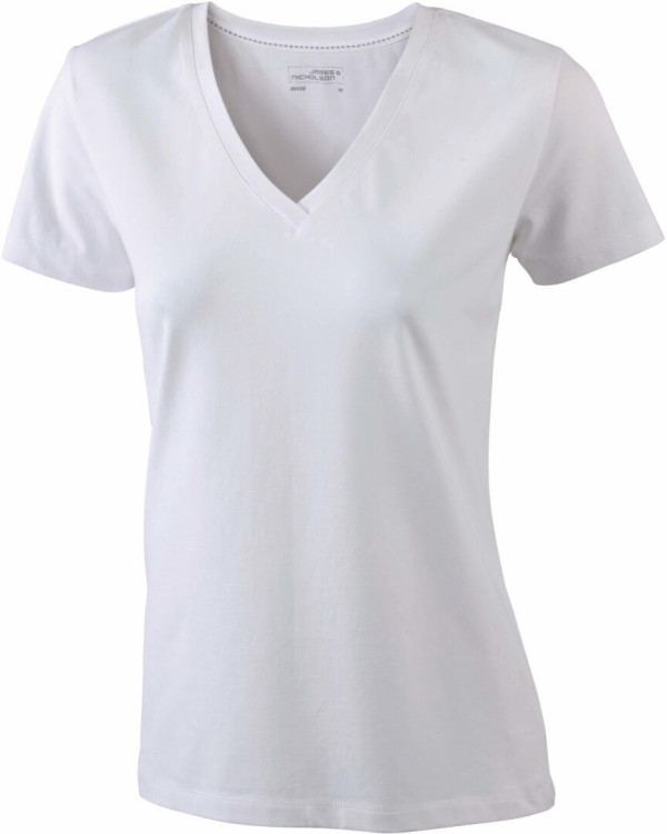Damen Stretch V-Neck T-Shirt