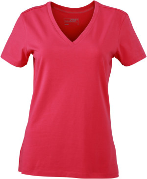 Damen Stretch V-Neck T-Shirt - Reklamnepredmety