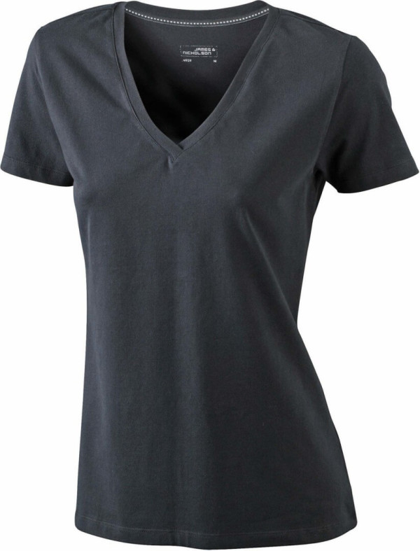 Damen Stretch V-Neck T-Shirt