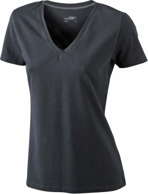 Damen Stretch V-Neck T-Shirt - Reklamnepredmety