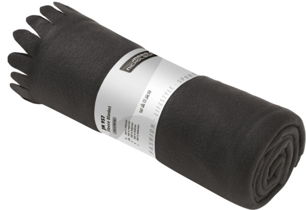 Fleecedecke mit Fransen