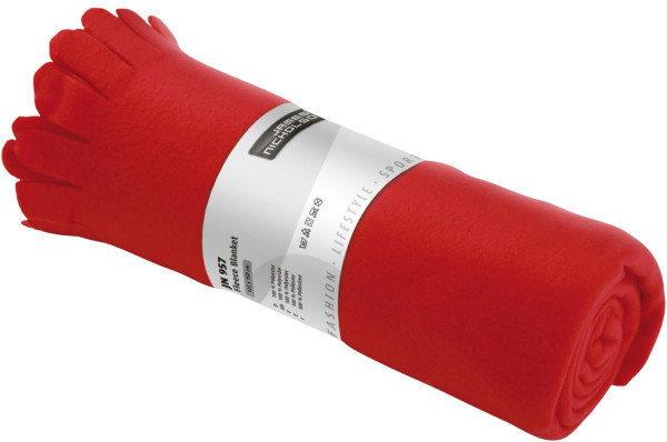 Fleecedecke mit Fransen