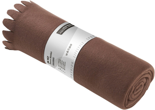 Fleecedecke mit Fransen