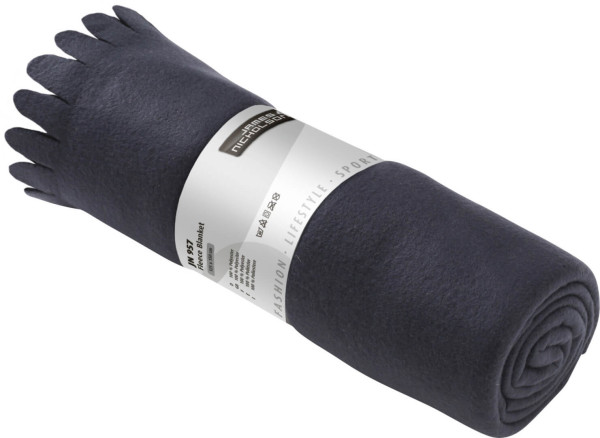 Fleecedecke mit Fransen