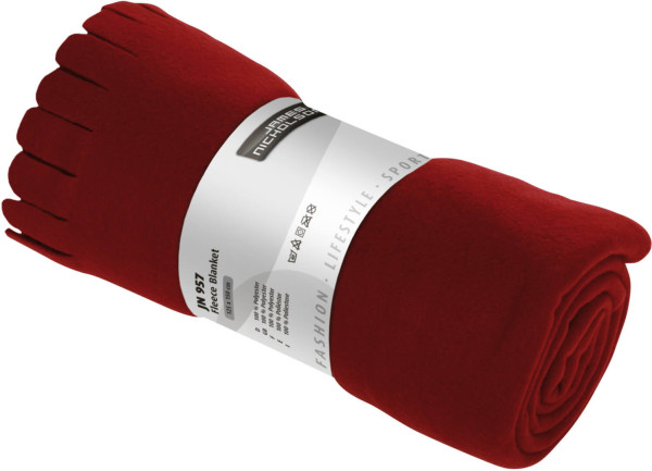 Fleecedecke mit Fransen