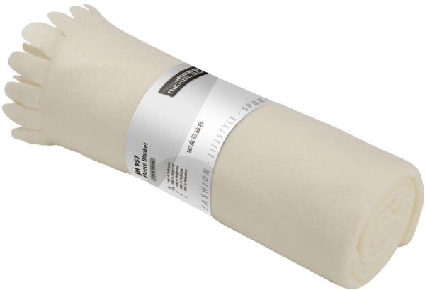 Fleecedecke mit Fransen