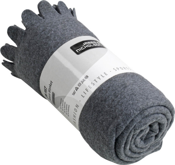 Fleecedecke mit Fransen