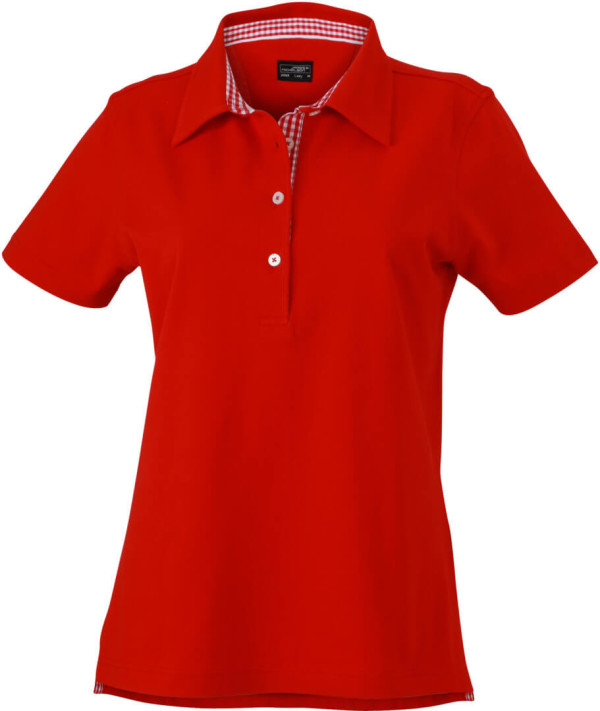 Damen Karo-Kragen Piqué Polo