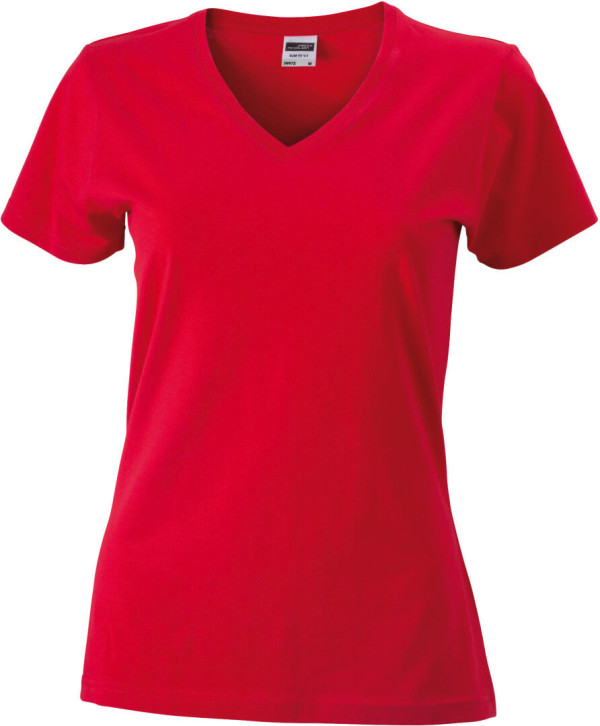 Körperbetontes Damen T-Shirt V-Neck