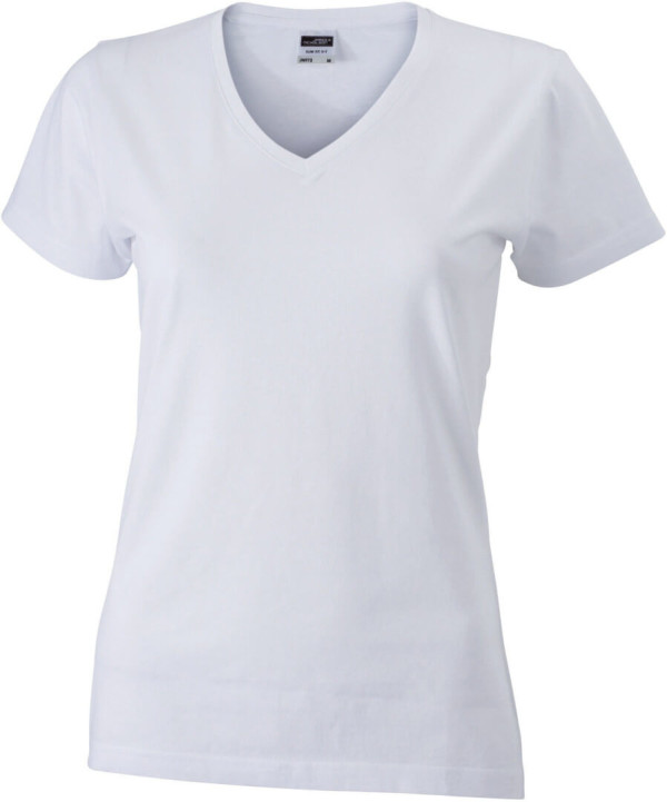 Körperbetontes Damen T-Shirt V-Neck
