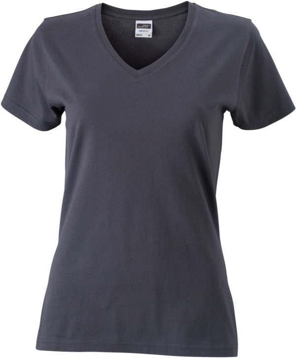 Körperbetontes Damen T-Shirt V-Neck