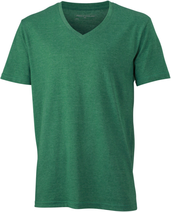 Herren V-Neck Heather T-Shirt