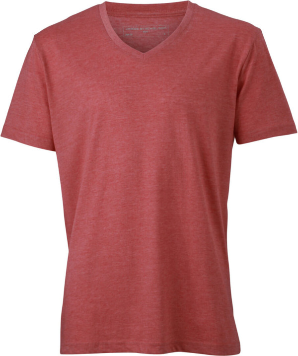 Herren V-Neck Heather T-Shirt