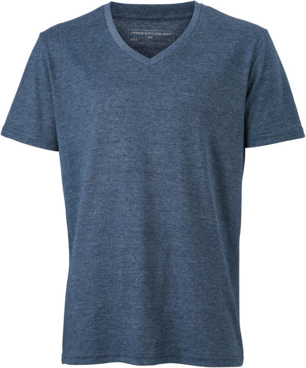 Herren V-Neck Heather T-Shirt