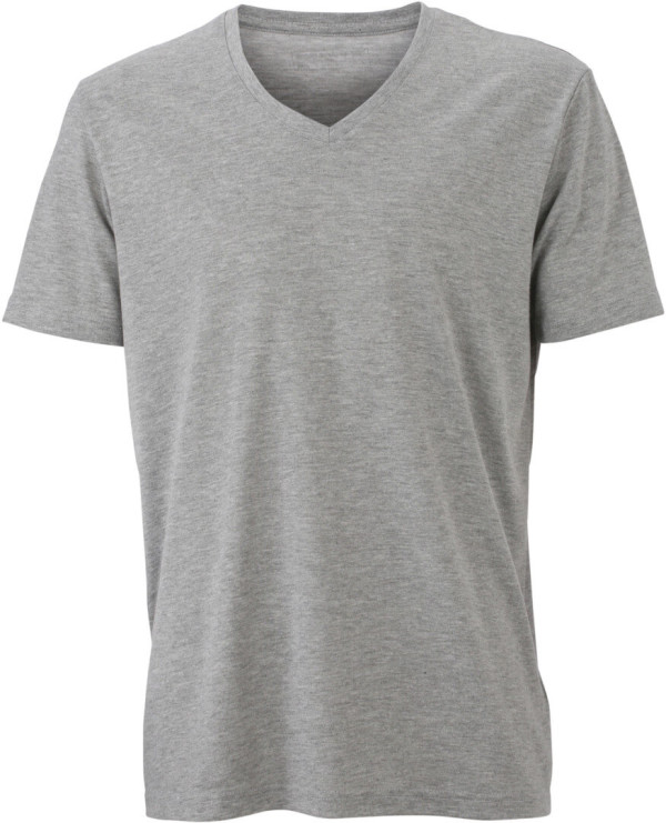 Herren V-Neck Heather T-Shirt