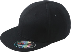 6 Panel Flexfit® Flat Peak Kappe - Reklamnepredmety