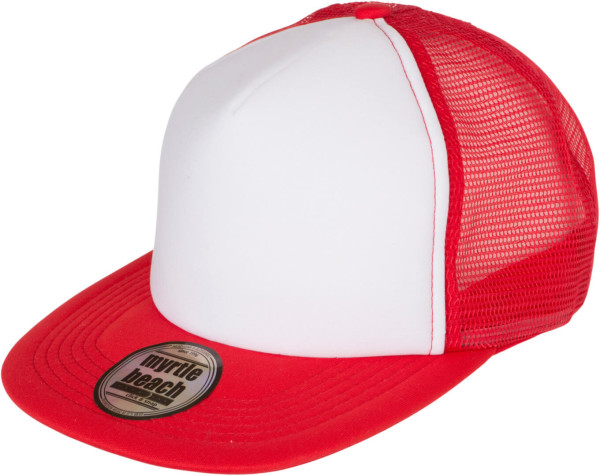 5 Panel Mesh Kappe mit flachem Schild