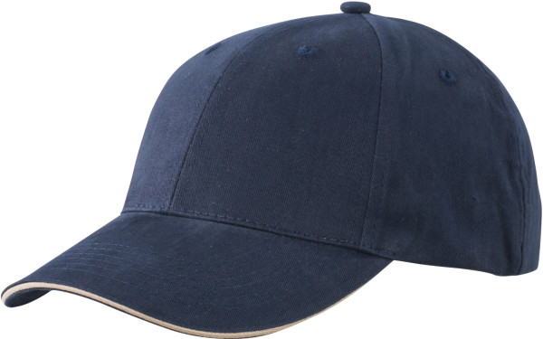 Gebürstete leichte 6 Panel Sandwich Kappe