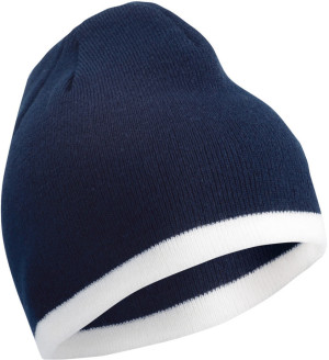 Strick Beanie mit Kontraststreifen - Reklamnepredmety