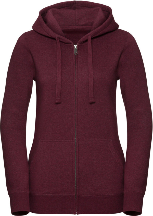 Damen Melange Kapuzen Sweatjacke
