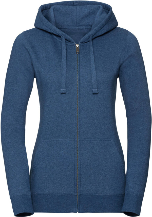Damen Melange Kapuzen Sweatjacke