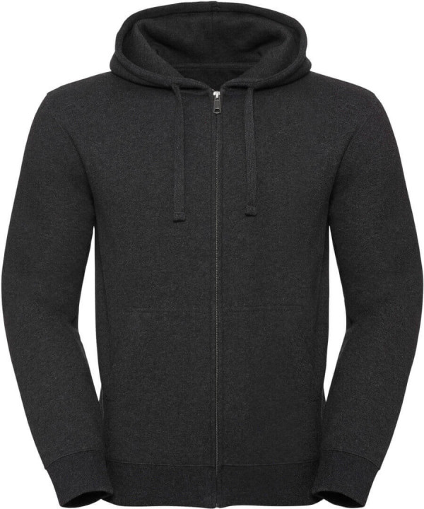 Herren Melange Kapuzen Sweatjacke