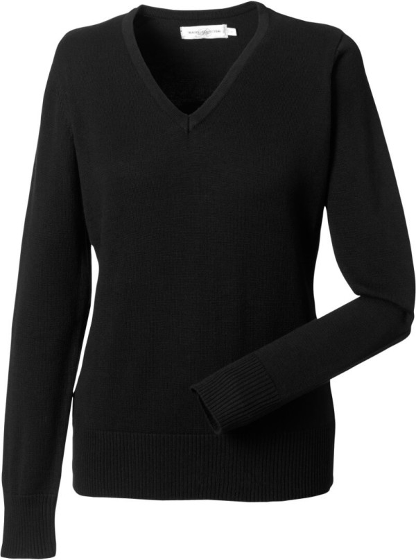 Damen V-Neck Strickpullover