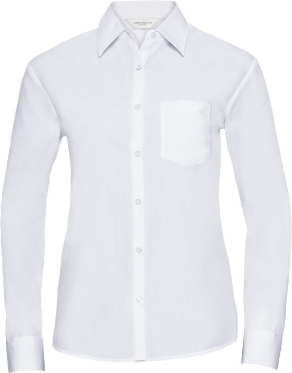 Popeline Bluse langarm