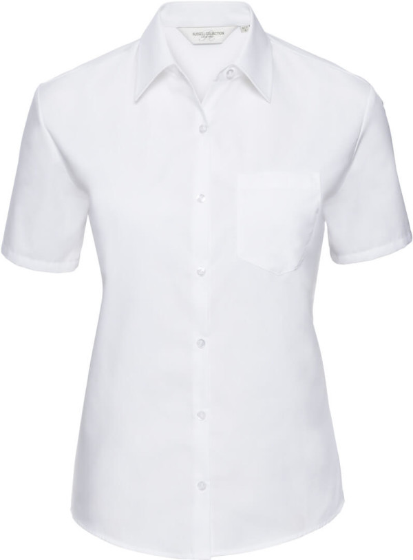 Popeline Bluse kurzarm