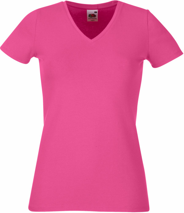 Damen Stretch V-Neck T-Shirt