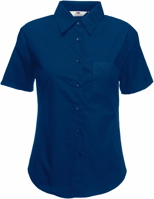 Popeline Bluse kurzarm