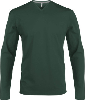 Herren V-Neck T-Shirt langarm - Reklamnepredmety
