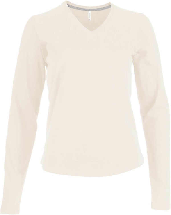 Damen V-Neck T-Shirt langarm