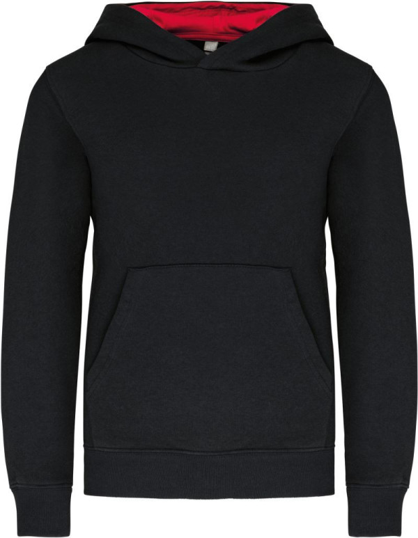 Kinder Kontrast Kapuzen Sweater
