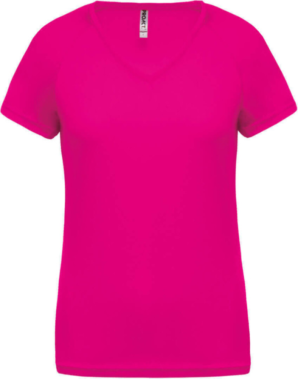 Damen V-Neck Sport T-Shirt