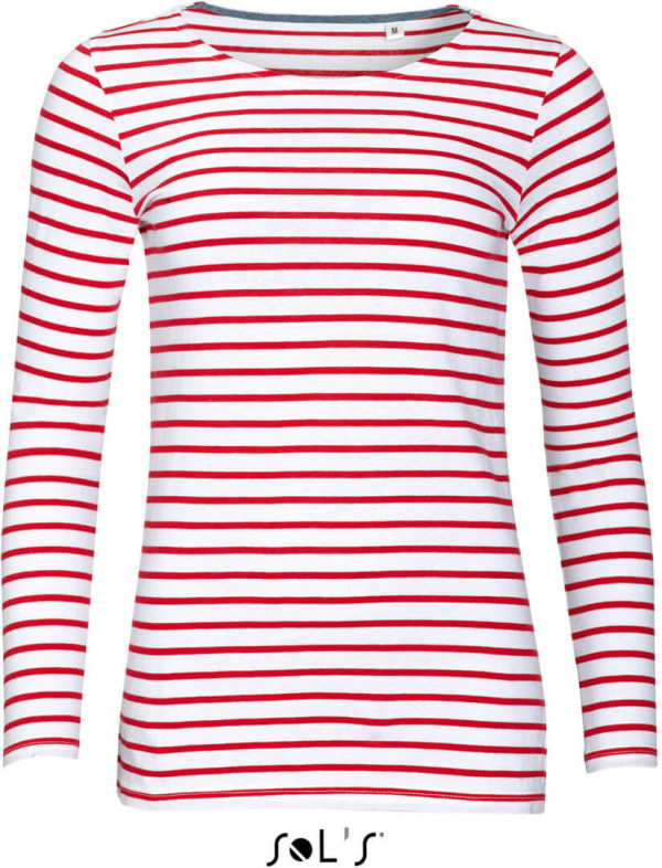 Damen Langarm T-Shirt gestreift